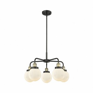 Beacon - 5 Light Stem Hung Chandelier In Art Deco Style-15.13 Inches Tall and 24 Inches Wide - 1 of 1