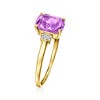 Ross-Simons 1.30 Carat Amethyst Ring With White Topaz in 10kt Yellow Gold - 3 of 4