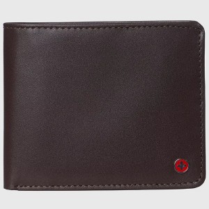 Alpine Swiss RFID Luka Men's Flip ID Wallet Deluxe Capacity Bifold With Divided Bill Section Comes in a Gift Box - 1 of 4