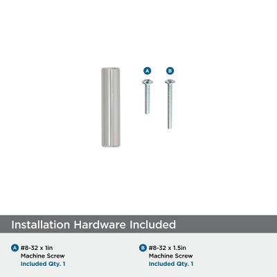 Polished Nickel Modern Bar Pull Knob 10-Pack