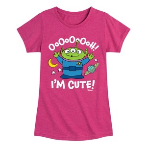 Girls' - Disney - Alien Ooh I'm Cute Fitted Short Sleeve Graphic T-Shirt - 1 of 4