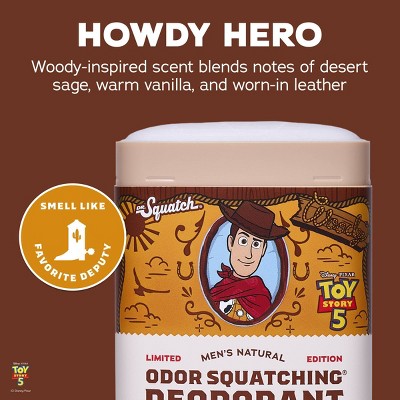DR. SQUATCH Men's Natural Deodorant - Howdy Hero - 2.65oz