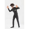 Miraculous Cat Noir Little Girls Zip Up Cosplay Costume Coverall Tail Mask  And Headband 4 Piece Set Black 4-5 : Target