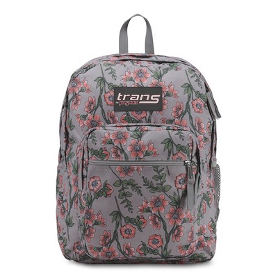 jansport backpack grey with flowers