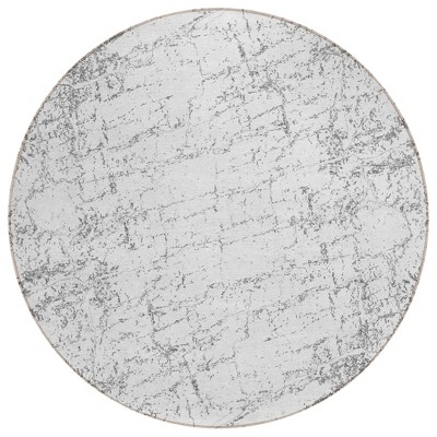 Gray And Ivory Abstract Washable Indoor Outdoor Area Rug