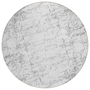 Gray And Ivory Abstract Washable Indoor Outdoor Area Rug - 1 of 4