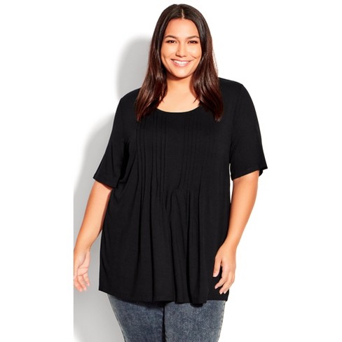 woven tops: Women's Plus Size Clothing