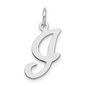 Black Bow Jewelry Sterling Silver, Sophia Collection, Small Script Initial I Pendant - 1 of 4