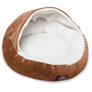 Majestic Pet Suede Canopy Cat Bed - Rust - Small - S - 1 of 3