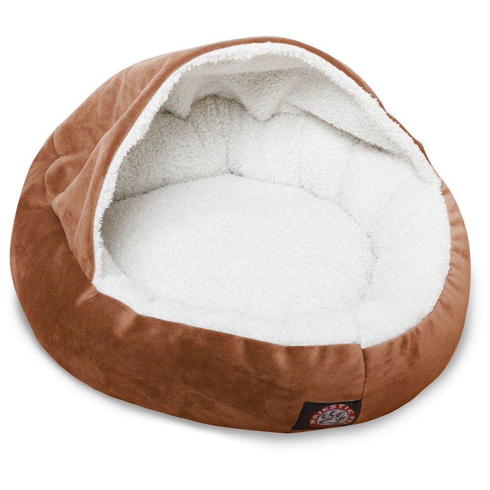 Photos - Bed & Furniture Majestic Pet Suede Canopy Cat Bed - Rust - Small - S 