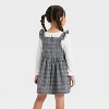 OshKosh B'gosh Toddler Girls' Plaid Skirtall Set - Gray/White - 2 of 4