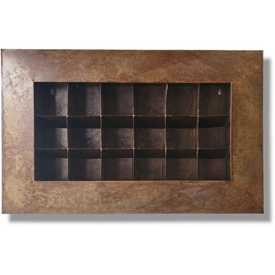 Rustic Galvanized Steel and Zinc 18-Pocket Succulent Planter