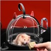 Acekool Hamster Cage, Transparent PS Habitat with 180° Rotating Door, Silicone Handle, Surround Ventilation, Easy Carry Pet Home - 2 of 4