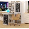 Sapphtopaz Modern Convertible Office Desk with Blackboard Wall Mount Computer Desk with Open Storage Shelf Fold-Out Writing Desk for Bed Sofa - 4 of 4
