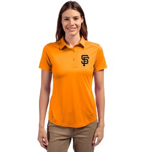 San Francisco Giants Cutter & Buck Prospect Eco Textured Stretch Recycled Womens Short Sleeve Polo - 1 of 1