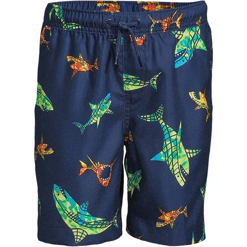 Lands' End Boys Printed Volley Swim Trunks 