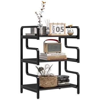 HOMCOM 3-Tier Storage Shelf, Metal Shelves for Storage for Home Office, Living Room, Industrial Printer Table