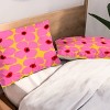 Deny Designs Maritza Lisa Abstract Pink Flowers with Yellow Duvet and Sham Set - 3 of 4