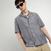 Campus Sutra Men Men's Beige Oversized Honeycomb Shirt - 2 of 4