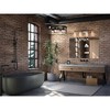 Progress Lighting Cassell 4-Light Vanity Fixture, Brushed Nickel/Matte Black, Clear Glass Shades: Tailored details for Luxe Industrial and - 2 of 3