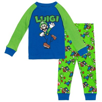 Super Mario Nintendo Luigi Mario Toddler Boys Pajama Shirt & Pajama ...