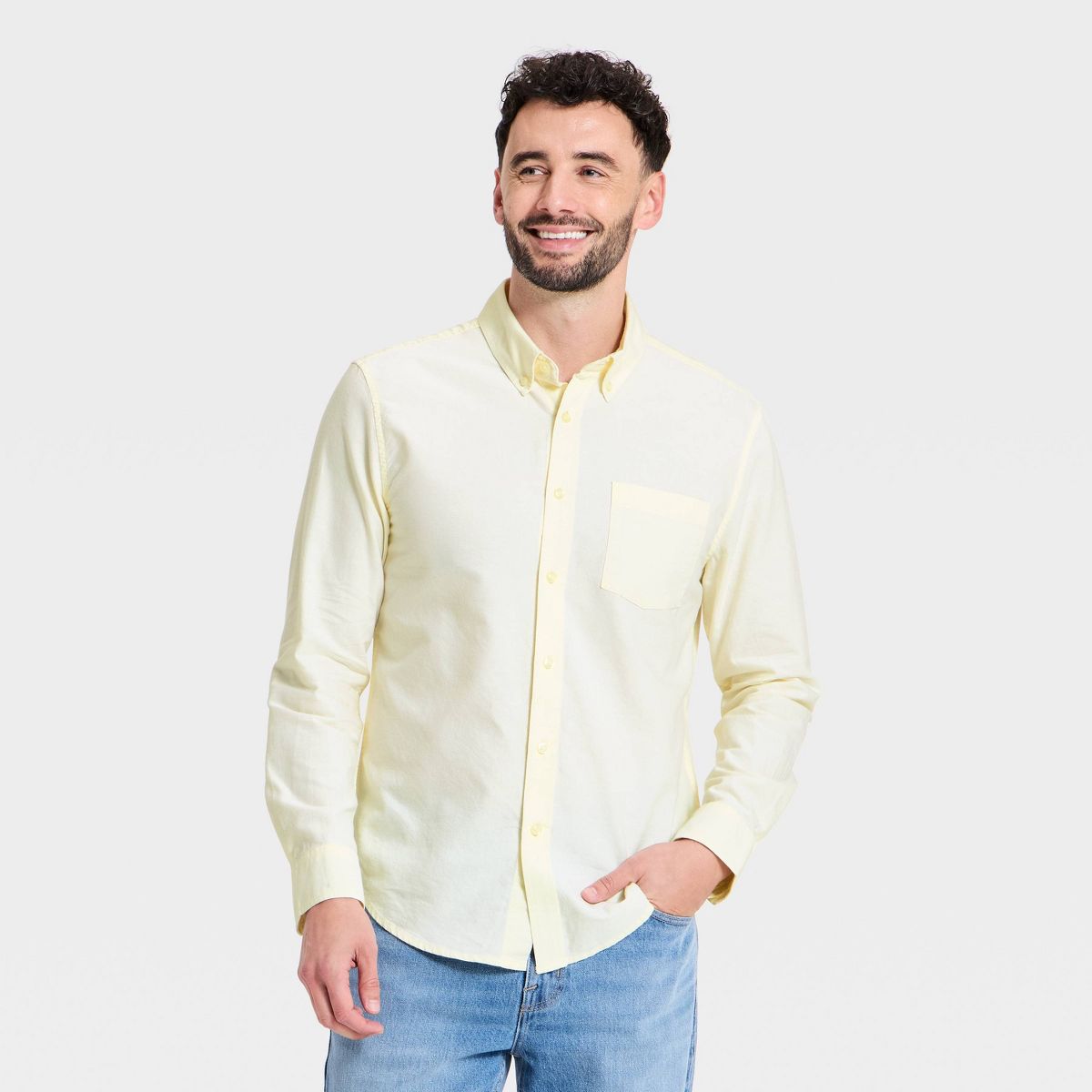 Men's Every Wear Long Sleeve Oxford Button-Down Shirt - Goodfellow & Co™