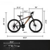 VisioGear 24-inch Mountain Bike Bicycle for Adults, 21-Speed Road Bike, Black, 65.8"*23.2"*39.3" - 3 of 4