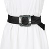 INSPIRE CHIC Women's Stretchy Dress Square Buckle Adjustable Wide Braided Waist Belts - 4 of 4