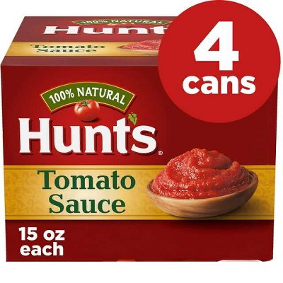 Hunt's 100% Natural Tomato Sauce, 15 oz Can, 4 Count