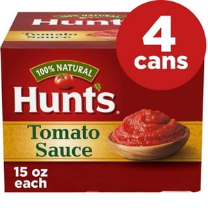 Hunt's 100% Natural Tomato Sauce, 15 oz Can, 4 Count - 1 of 4