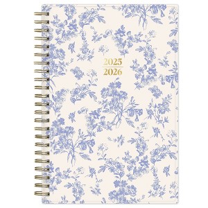 The Everygirl Weekly/Monthly Wirebound Planner 5x8 Printed Floren Blue - 1 of 4