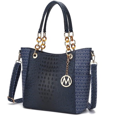 MKF Collection Miriam Handbag Signature Women Vegan Leather Tote by Mia K