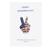 Anna-Kaci Flag Peace Sign Red White Blue Brooch Pin with Patriotic Gift Message Card & Envelope Jewelry Gifts - 2 of 4