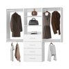 Closet System, Wide Closet Organizer System with Hanging and Drawers, Wood Tower Closet Storage for Walk In Closets - 3 of 4