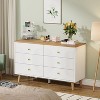 Hommoo 47 Inches Long 6 Drawer Double Dresser White - 2 of 4