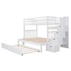 NicBex Twin Size Loft Bunk Bed with L-Shaped Desk, Modern Metal Bed Frame with Ladder and Guardrails for Bedroom - 4 of 4