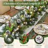 9FT Pre Lit Artificial Christmas Garland with Color Changing Lights and Timer by Batteries Operated - 3 of 4