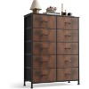 JIONJOY 10-Drawer Vertical Dresser - 31.4" Wide Rustic Fabric Storage Chest for Bedroom/Nursery, Steel Frame - 4 of 4