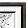 18" x 24" Sylvie Miami Modern Map by Jake Goossen Framed Wall Canvas Gray - Kate & Laurel All Things Decor: Vertical Digital Art - 3 of 4
