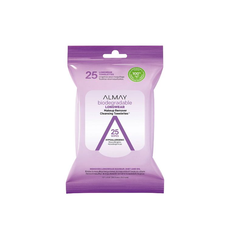 Almay Biodegradable Longwear Makeup Remover Cleansing Towelettes - 25ct, 1 of 10