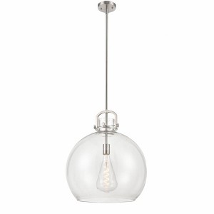 Newton Sphere - 1 Light Stem Hung Pendant In Industrial Style-22.5 Inches Tall and 18 Inches Wide - 1 of 1