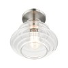 Livex Lighting Everett 1 - Light Semi-Flush Mount in  Brushed Nickel/Polished Chrome - 3 of 4