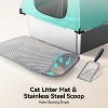 LunaLulinlk Stainless Steel Cat Litter Box with High-Sided Oxford Fabric Cover,Extra Large Square,Easy to Clean - 2 of 4