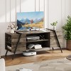 TV Stand for 50- 55 Inch TV, Modern Mid Century Entertainment Center with Storage, Adjustable Shelves, U-Shaped Metal Legs - 2 of 4