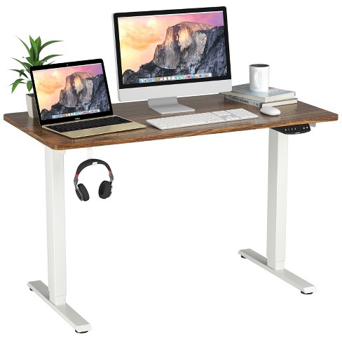 Electric Height Adjustable Standing Desk with Memory Controller - Costway