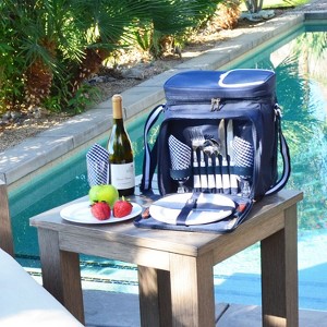 Picnic at Ascot Soft Sided Cooler with Two Person Picnic Set - 1 of 4