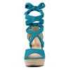 Allegra K Women's Lace Up Open Toe Platform Espadrille Wedge Sandals - image 3 of 4