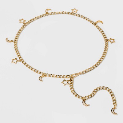 Women's Celestial Chain Belt - Wild Fable™ Gold : Target