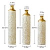 FURNIinspire Decorative Vases 3 Piece Floor Metal Vase Modern Decoration Home Droplet Shaped Large Glazed Metal Vase, Gold, 6.5"*6.5"*33.07" - 4 of 4