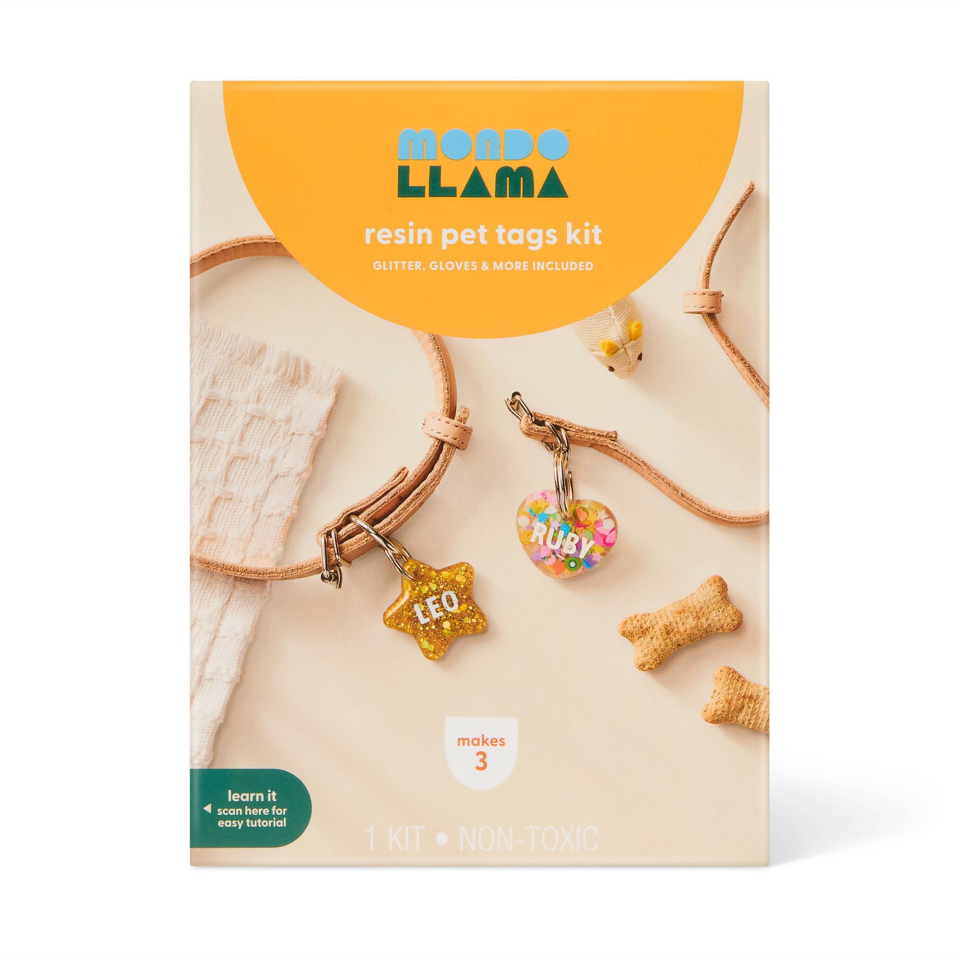 3ct Resin Pet Tags Craft Activity Kit - Mondo Llama™